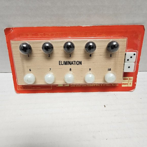 New 2005 Fundex Games Small Elimination Wood Marbles Dice Ages 5+ - Picture 2 of 11